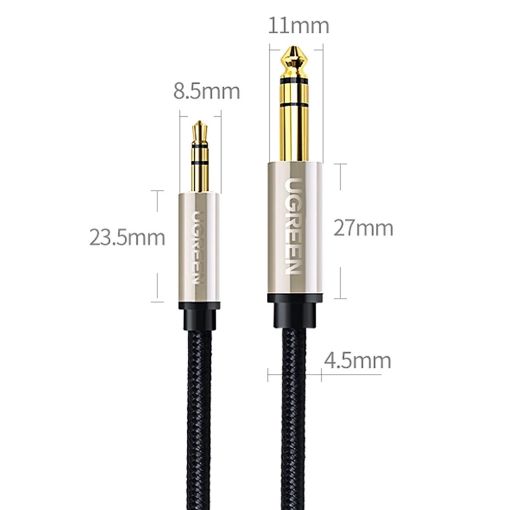 Εικόνα της Καλώδιο Ugreen AV127 3.5mm Jack Male to 6.35mm Jack Male 5m Gray 10630