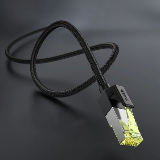 Εικόνα της Καλώδιο Δικτύου Ugreen NW150 RJ45 F/FTP Cat 7 0.5m Black 80420