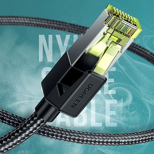 Εικόνα της Καλώδιο Δικτύου Ugreen NW150 RJ45 F/FTP Cat 7 0.5m Black 80420