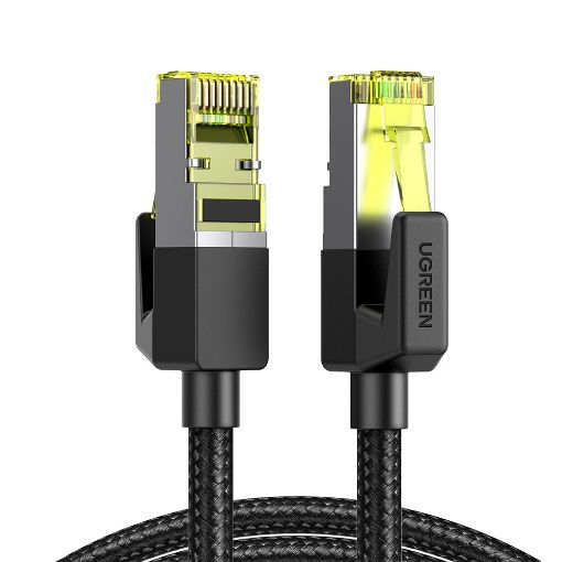 Εικόνα της Καλώδιο Δικτύου Ugreen NW150 RJ45 F/FTP Cat 7 0.5m Black 80420