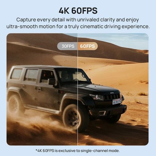 Εικόνα της Σετ Κάμερα DVR Αυτοκινήτου 70mai T800 4K & Rear Cam & MicroSDXC 512GB Black T800-41-512