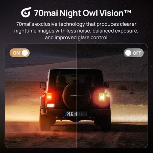 Εικόνα της Σετ Κάμερα DVR Αυτοκινήτου 70mai T800 4K & Rear Cam & MicroSDXC 512GB Black T800-41-512