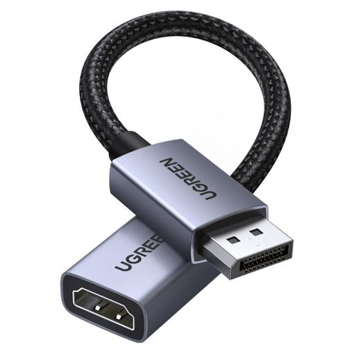 Εικόνα της Adapter Ugreen DP133 DisplayPort to HDMI M/F 4K 60Hz 20cm Silver/Black 65982