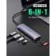 Εικόνα της Docking Station Ugreen CM195 6-in-1 USB-C 100W Gray 70411