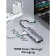 Εικόνα της Docking Station Ugreen CM195 6-in-1 USB-C 100W Gray 70411