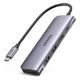 Εικόνα της Docking Station Ugreen CM195 6-in-1 USB-C 100W Gray 70411