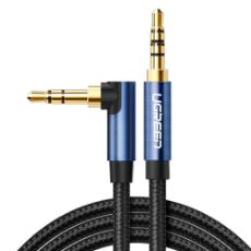 Εικόνα της Καλώδιο Ugreen AV112 Angled 3.5mm Male to 3.5mm Male 1.5m Βlack/Blue 60180