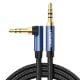 Εικόνα της Καλώδιο Ugreen AV112 Angled 3.5mm Male to 3.5mm Male 1.5m Βlack/Blue 60180