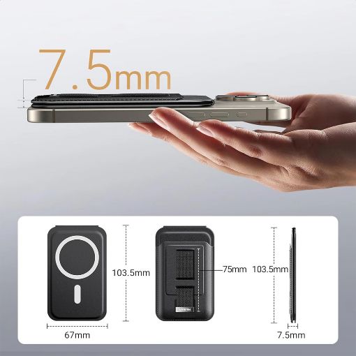 Εικόνα της Βάση Smartphone Ugreen LP836 Magnetic with Wallet for iPhone Black 45166
