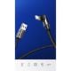 Εικόνα της Καλώδιο Ugreen US299 Angled MFI USB-A to Lightning 1m Silver/Black 60521