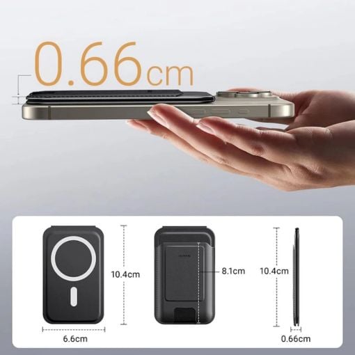 Εικόνα της Βάση Smartphone Ugreen LP836 Magnetic with Wallet for iPhone Black 45165