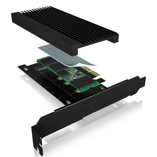 Εικόνα της RaidSonic Icy Box M.2 PCIe Gen4 to PCIe Gen4 με Heat Sink Black IB-PCI208-HS