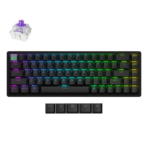 Εικόνα της Πληκτρολόγιο Keychron K6 HE 65% Wireless RGB Hot Swappable Magnetic Nebula Switches (US) Black K6H-J1
