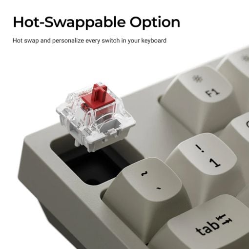 Εικόνα της Πληκτρολόγιο Keychron C1 Pro 8K QMK Custom TKL RGB Hot-Swappable Brown Swiches (US) Retro C1PX-M3