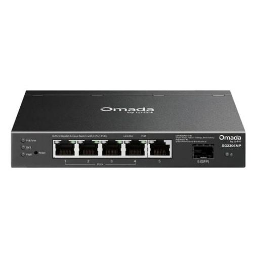 Εικόνα της Switch Tp-Link Omada SG2206MP 6-Port Gigabit with 4-Port PoE+ & 1-Port SFP