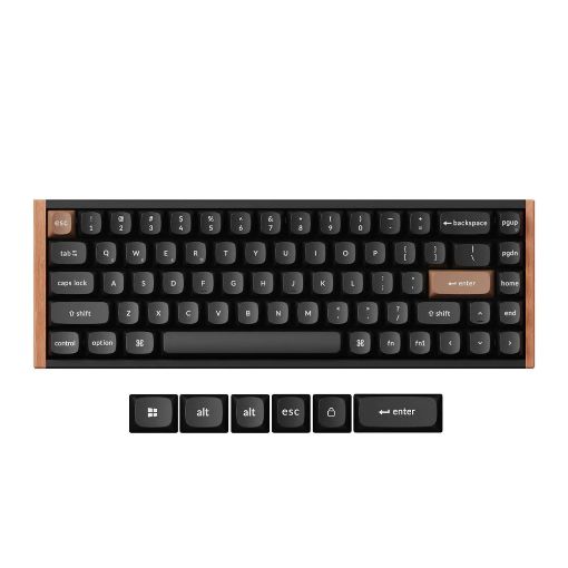Εικόνα της Πληκτρολόγιο Keychron K6 HE 65% Wireless RGB Hot Swappable Magnetic Nebula Switches (US) Special Wood Edition K6H-F1