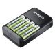 Εικόνα της Φορτιστής Μπαταριών Varta Quatro 57652 AA/AAA NiMH + 4 Επαναφορτιζόμενες Μπαταρίες AA Varta 2100 mAh 18660