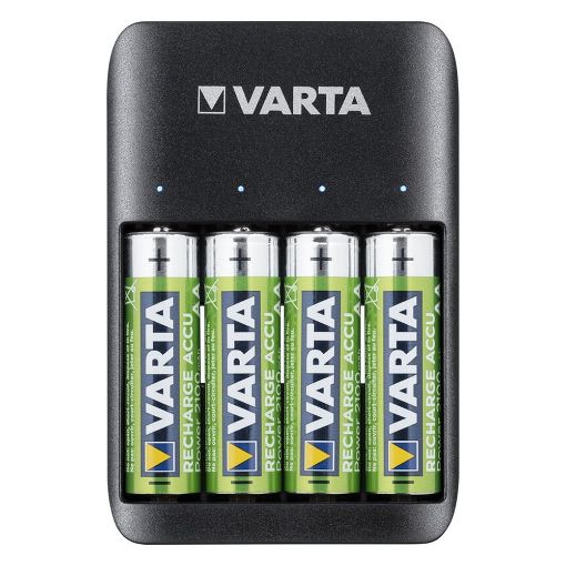 Εικόνα της Φορτιστής Μπαταριών Varta Quatro 57652 AA/AAA NiMH + 4 Επαναφορτιζόμενες Μπαταρίες AA Varta 2100 mAh 18660