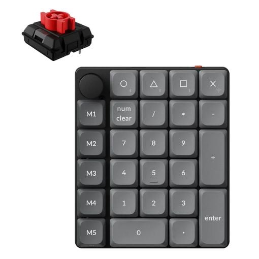 Εικόνα της Number Pad Keychron K0 Max QMK Wireless Custom RGB Hot Swappable Red Switches Black/Grey K0M-H1