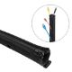 Εικόνα της Brateck Κάλυμμα Καλωδίων Flex Wrap με Φερμουάρ 1m Black CC15-1