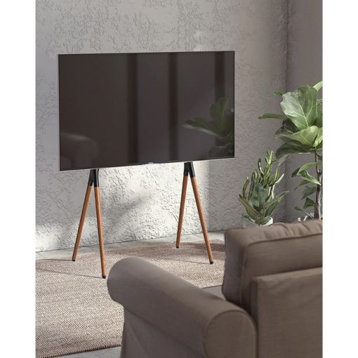 Εικόνα της Επιδαπέδια Βάση Τηλεόρασης Brateck Easel Studio 49-70" Black/Walnut FS12-46F-01