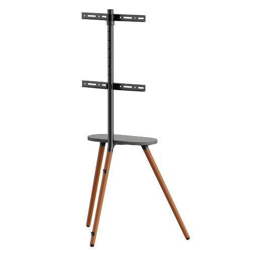 Εικόνα της Επιδαπέδια Βάση Τηλεόρασης Brateck Easel Studio 43-65" με Ράφι Black/Walnut FS28-44F-04