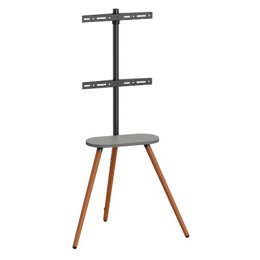 Εικόνα της Επιδαπέδια Βάση Τηλεόρασης Brateck Easel Studio 43-65" με Ράφι Black/Walnut FS28-44F-04
