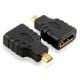 Εικόνα της Adapter Powertech Micro HDMI Male to HDMI Female Black ADA-H002