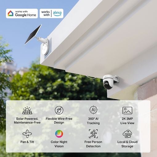 Εικόνα της Outdoor Wireless IP Camera Tp-Link Tapo C610 2K Pan/Tilt with Solar Panel Kit