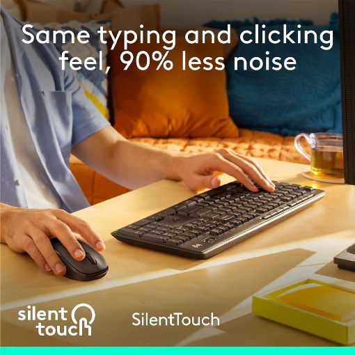 Εικόνα της Πληκτρολόγιο-Ποντίκι Logitech MK295 Silent Wireless (US) Graphite 920-009800