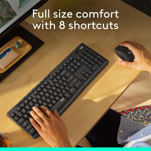 Εικόνα της Πληκτρολόγιο-Ποντίκι Logitech MK295 Silent Wireless (US) Graphite 920-009800