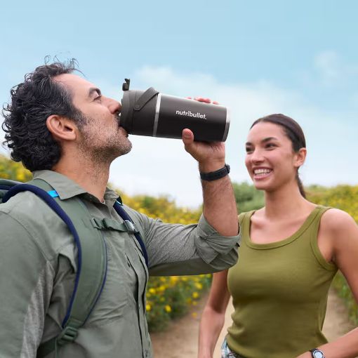 Εικόνα της Φορητό Μπλέντερ NutriBullet Flip Portable για Smoothies 0.59lt Black NBP016B