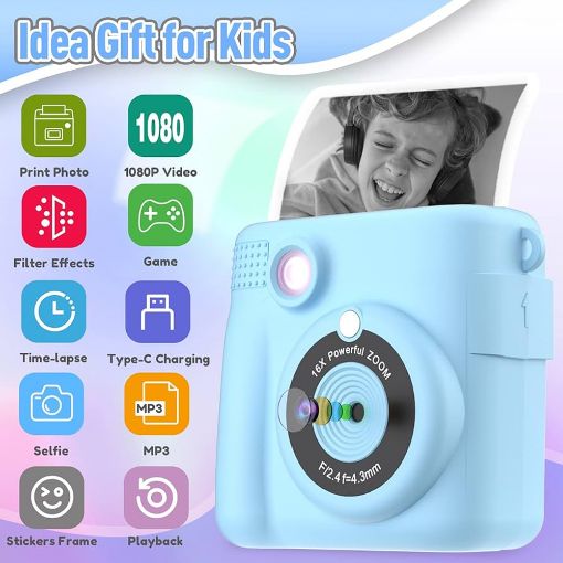 Εικόνα της Lamtech Kid Instant Camera Blue LAM114246