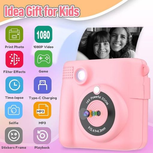 Εικόνα της Lamtech Kid Instant Camera Rose LAM114253