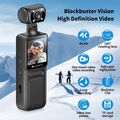 Εικόνα της Action Camera Lamtech FHD Wi-Fi Black LAM980305