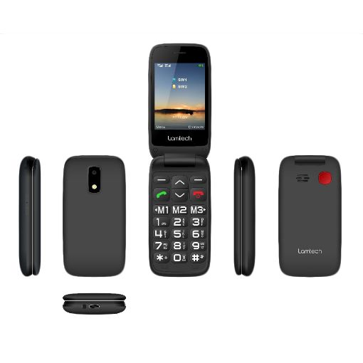 Εικόνα της Κινητό Τηλέφωνο Lamtech Flip-X 2.8" Dual SIM GR Black LAM980633
