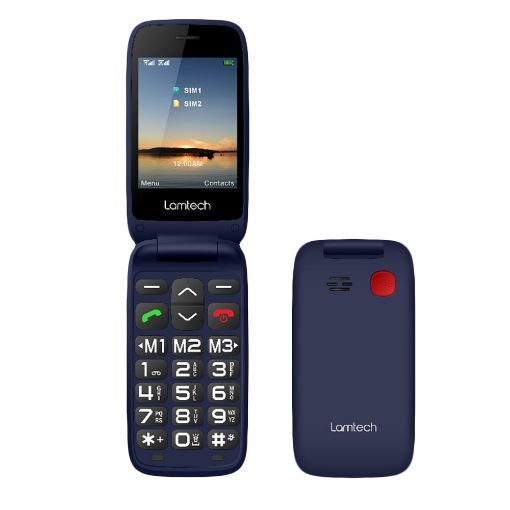 Εικόνα της Κινητό Τηλέφωνο Lamtech Flip-X 2.8" Dual SIM GR Blue LAM980640