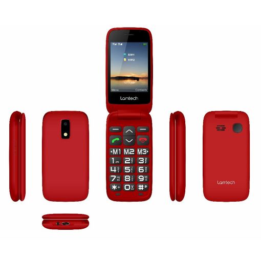 Εικόνα της Κινητό Τηλέφωνο Lamtech Flip-X 2.8" Dual SIM GR Red LAM980657