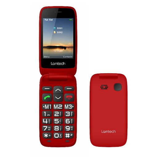 Εικόνα της Κινητό Τηλέφωνο Lamtech Flip-X 2.8" Dual SIM GR Red LAM980657