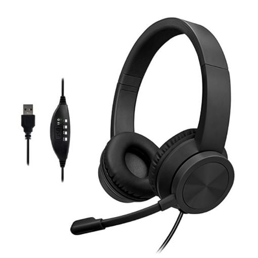Εικόνα της Headset Lamtech USB με Mic Noise Cancelling Black LAM113072