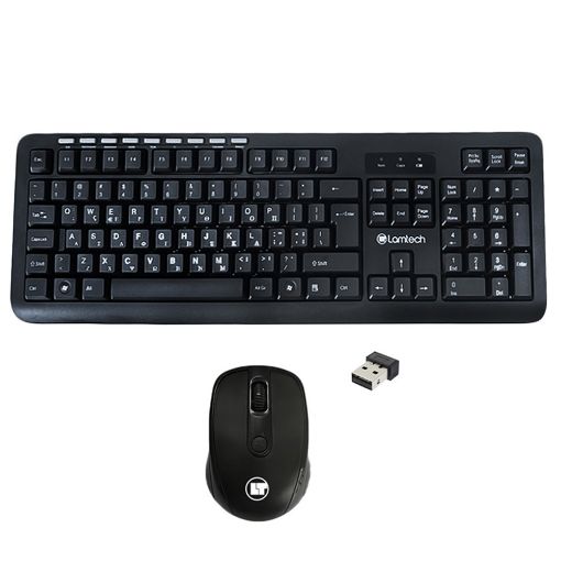 Εικόνα της Πληκτρολόγιο-Ποντίκι Lamtech Wireless (GR) Black LAM114321