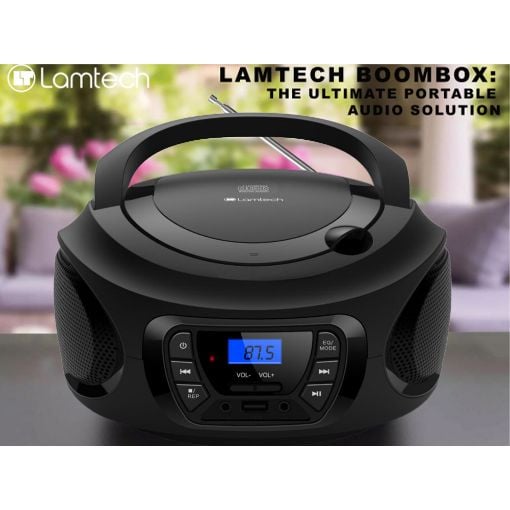 Εικόνα της Lamtech Multi-Function Boombox με Bluetooth & Ραδιόφωνο Black LAM112518
