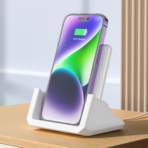 Εικόνα της Ασύρματος Φορτιστής Lamtech με Βάση Qi 15W White LAM113355