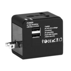 Εικόνα της Φορτιστής Lamtech Universal 2x USB-A 10.5W Black LAM113829