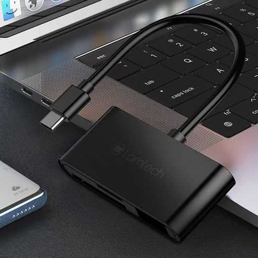 Εικόνα της Card Reader Lamtech USB-C Black LAM112457