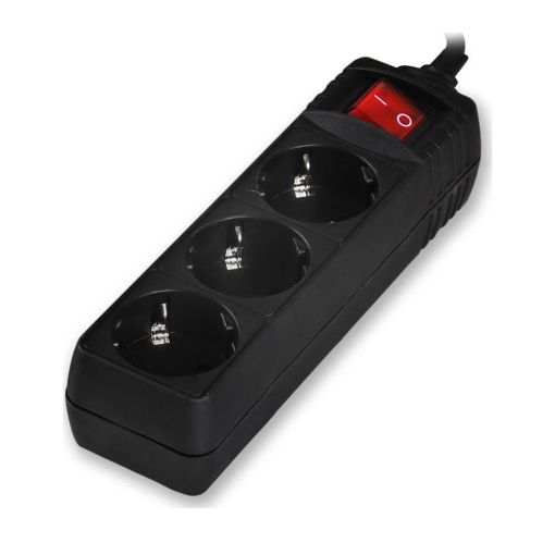 Εικόνα της Πολύπριζο Lamtech 3 Θέσεων 3m Μαύρο LAM113270