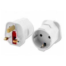 Εικόνα της Αντάπτορας Πρίζας Lamtech Type-F to Type-G (UK) White LAM113317