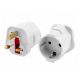 Εικόνα της Αντάπτορας Πρίζας Lamtech Type-F to Type-G (UK) White LAM113317