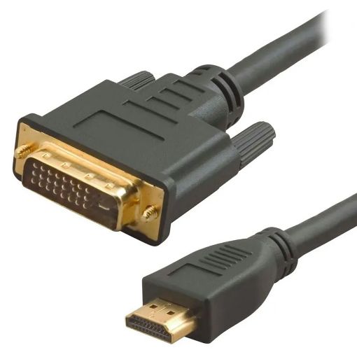 Εικόνα της Καλώδιο Powertech HDMI Male to DVI-D Male 1.5m Black CAB-H023