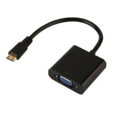 Εικόνα της Adapter Powertech Mini HDMI Male to VGA Female 0.2m Black CAB-H031